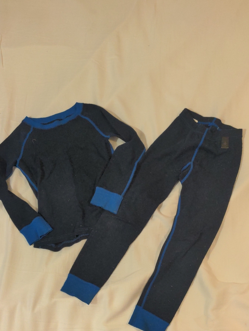 Mountain Warehouse Merino Thermal Base Layer Set - Navy with Blue Trim